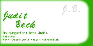 judit beck business card